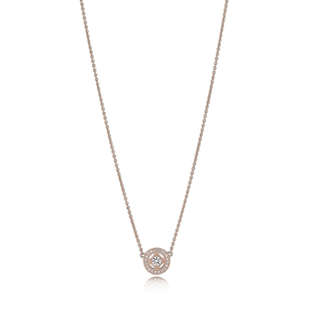Authentic PANDORA Rose Gold Vintage Allure Necklace